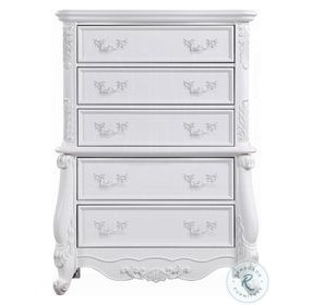 Latisha White 5 Drawer Chest