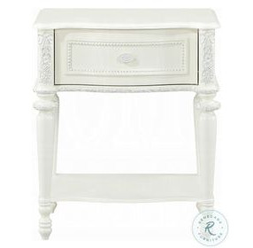 Dorothy Ivory 1 Drawer Nightstand