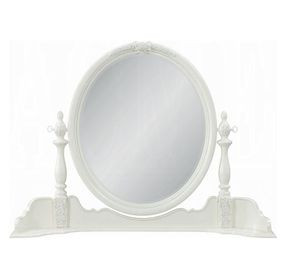 Dorothy Ivory Oval Dresser Mirror