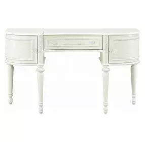 Dorothy Ivory 3 Drawer Vanity Desk with Mirror