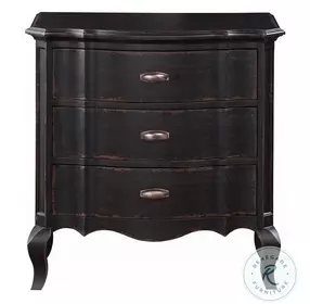 Chelmsford Black Antique 3 Drawer Nightstand