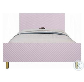 Gaines Pink High Gloss Full Panel Bed