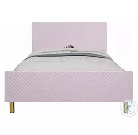 Gaines Pink High Gloss Full Panel Bed