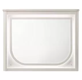 Laveda Pearl White Rectangular Dresser Mirror with LED