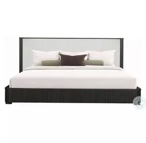 Clayten Fabric and Espresso Eastern King Upholstered Bed