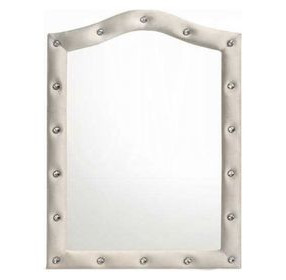 Reggie Beige Upholstered Arched Dresser Mirror