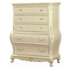 Chantelle Pearl White 5 Drawer Chest