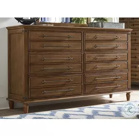 Farmhouse Chic Bourbon 6 Drawers Dresser