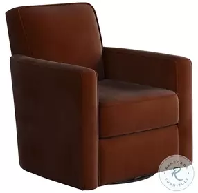 Bella Burnt Orange Tall Back Swivel Glider Chair