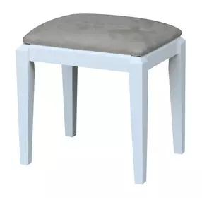Home Accents White Upholstered Vanity Stool