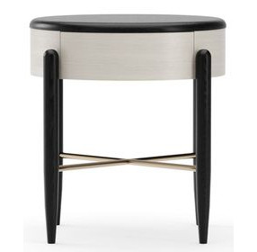 Madera Walnut and Opal Ash 1 Drawer Accent Nightstand