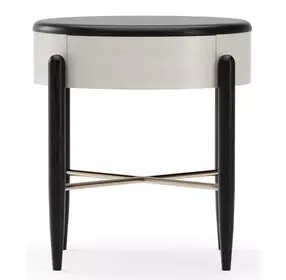 Madera Walnut and Opal Ash 1 Drawer Accent Nightstand