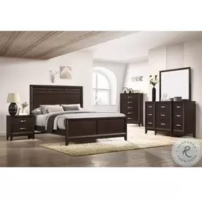 Warren Merlot Panel Bedroom Set