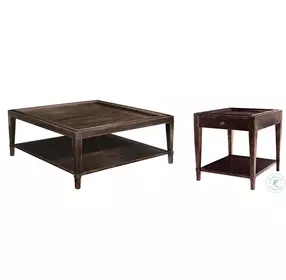 Vintage Patina Molasses Square Occasional Table Set