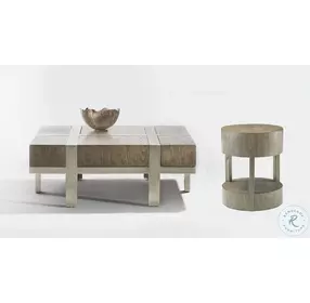 Leigh Rustic Grey And Tarnished Nickel Occasional Table Set