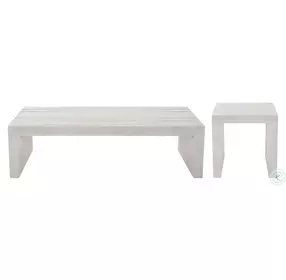 Summerton Sandblasted White Occasional Table Set