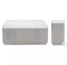 Colonnade Faux Stone And Neutral Tone Occasional Table Set