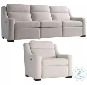 Germain Cream Power Reclining Living Room Set