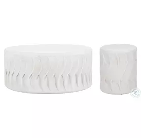 Coquille White Occasional Table Set