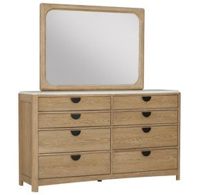 Escape Glazed Natural Oak Dresser And Mirror
