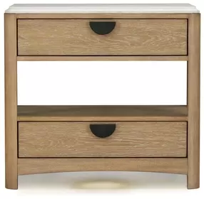 Escape Glazed Natural Oak Nightstand