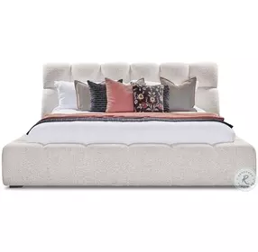 Wanderlust Fluffy River Rock King Upholstered Panel Bed