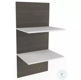 Cielo By Bark Gray and White 2 Floating Shelves