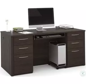 Embassy Dark Chocolate 66" Executive Desk Kit