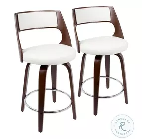 Cecina White 24 Counter Height Stool Set Of 2