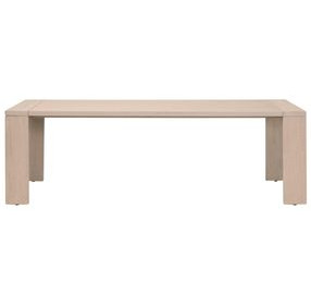 Big Sur Washed Ever Teak Outdoor 94" Rectangular Dining Table