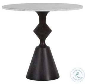 Benedict Volakas Marble And Cerused Black Bistro Dining Table