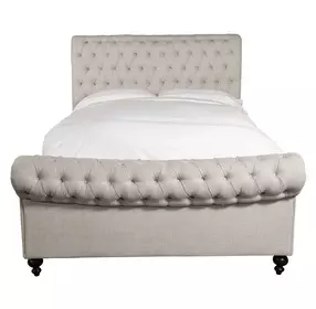 Jackie Crepe Queen Upholstered Sleigh Bed