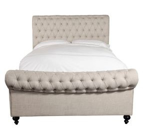 Jackie Crepe King Upholstered Sleigh Bed