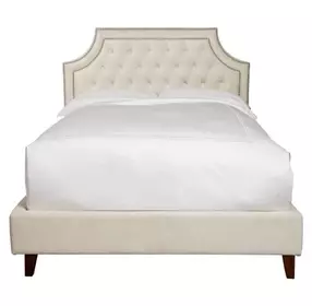 Jasmine Champagne Natural California King Upholstered Panel Bed