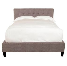 Jody Cornflower Gray Performance Fabric King Upholstered Panel Bed