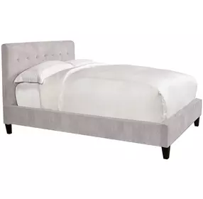 Jody Porcelain Natural Performance Fabric King Upholstered Panel Bed