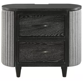 Skyline Onyx 2 Drawer Nightstand with USB Charging