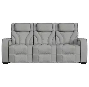 Tundra Simba Taupe 86" Motion Reclining Sofa with Wireless Charger and LED