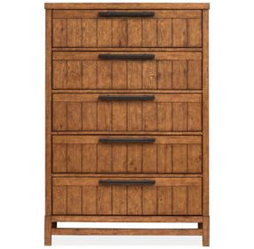 Conway Honey Wheat 5 Drawer Chest