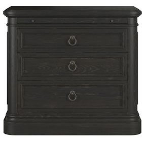 Atrium Black 3 Drawer Nightstand with USB Charging