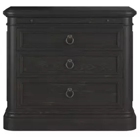 Atrium Black 3 Drawer Nightstand with USB Charging