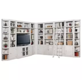 Boca Cottage White 12 Piece L Shape Entertainment Wall