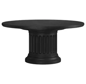 Atrium Black Extendable Round Dining Table