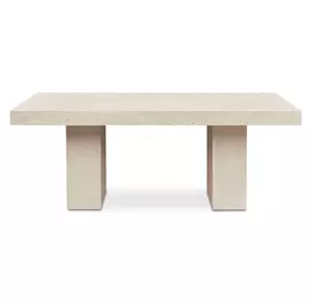 Antonius Terrazzo Outdoor 79" Rectangular Concrete Top Dining Table