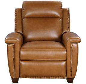 Briar Elwood Saddle Leather Power Recliner with Power Headrest