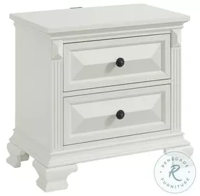 Sumner Antique White 2 Drawer Nightstand