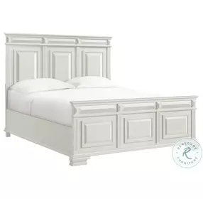 Sumner Antique White King Panel Bed
