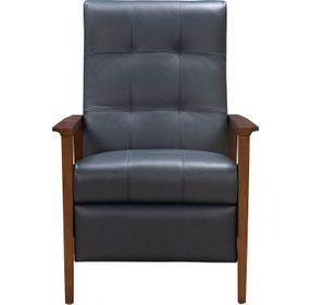 Bridget Santa Fe Ocean Leather Push Thru The Arms Recliner