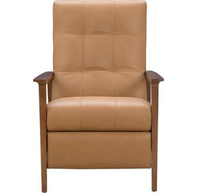 Bridget Santa Fe Brandy Leather Push Thru The Arms Recliner