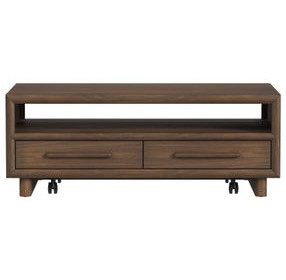Perth Brown Rectangular Coffee Table with 4 Drawers
